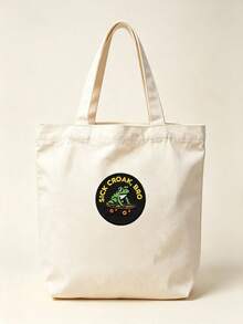 1件滑板青蛙圖案刺繡貼布 -「Sick Croak」刺繡燙貼貼布 - 龐克青蛙設計，適用於帽子、背包、狗胸帶、軍用背心、健身包、頭盔、DIY禮物 - 圓形 - 查看 4