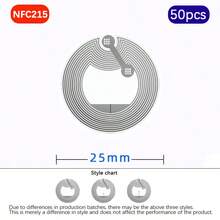 NFC Chip Sticker 215 - Music Wall - Back Adhesive Sticker - Music Label - Readable And Writable For Scanning Songs - Card Frame - Free Writing - Smart Interconnection NFC 215 Sticker - NFC-215 Sticker - View 8