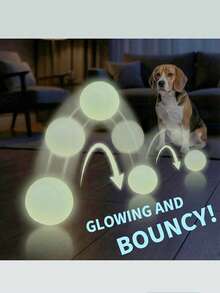 Glow-In-The-Dark Tennis Ball, Dog Pet Ball, Luminous Fetch Training Ball, Bouncy Non-Slip Rubber Floating Interactive Toy, Suitable For Puppies, Small And Medium Dogs Night Outdoor Exercise - Multicolor - View 7