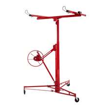 Foldable Drywall Panel Lift: For Drywall Panels Up To 68 Kg, Adjustable Height From 180 To 470, 3 Wheels With Locking Brakes, 60° Tilt, Gray - 350-rOT - View 11