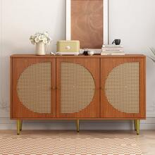 Sideboard Brown 129.8 X 40 X 76 Cm - Walnut - 查看 1
