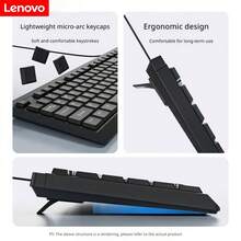 Lenovo K13 Classic Wired Keyboard And Mouse Combo, Ergonomic Office Computer Keyboard, Compatible With Laptop, PC, Mac - View 9