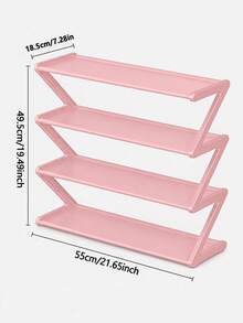 Z-Shaped Shoe Rack, Floor-Standing Storage Unit, Multi-Functional Large Capacity Organizer, Easy Assembly Floor Rack; No Tools Required Installation, Home And Dorm Essential, Space-Saving Design, Suitable For Hallway, Closet, Living Room And Bedroom. - Multicolor - View 14