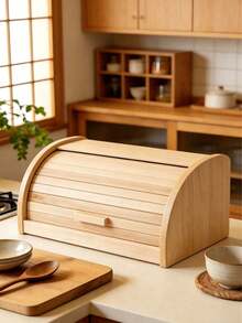 1 Piece Bread Storage Box With Smoothly Opening Curved Flip Lid, Large Capacity For Storing Various Breads, Breathable And Moisture-Proof, Compatible With All Kinds Of Kitchen Countertops. - Multicolor - View 5