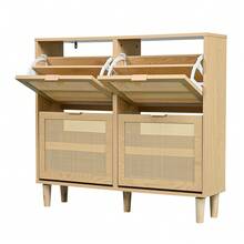 Shoe Cabinet Natural Light Oak Finish - 淺橡木色 - 查看 11