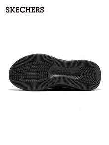 Skechers 女士閃穿GO RUN 免系鞋帶一腳蹬透氣網面通勤緩震跑鞋 - 黑色 - 查看 7