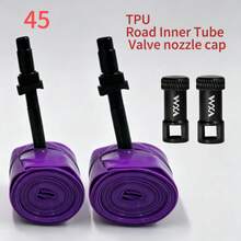MOTSUV Set Purple TPU Bicycle Inner Tube 30g Ultra-Light Road Bike Tire Inner Tube + Valve Cap - Purple - View 13
