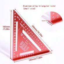 Precision Aluminum Square Ruler - Triangular Woodworking Ruler, Suitable For Woodworking, DIY, Home Decor And Design Projects, Measuring Tool, Woodworking Tool, Perfect For DIY Enthusiasts, Home Decor Tool, Lightweight Ruler - A - View 11
