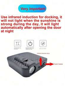 2 Wireless Car Door Light Projectors, For Projecting Car Logos - Battery Powered, Automatic Sensing Decorative Welcome Lights, Suitable For Most Car Models - Welcome Light - View 9