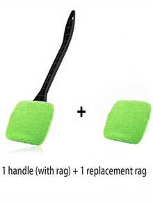 2-In-1 Windshield Squeegee Set, Replaceable Brush Head, Anti-Fog Squeegee And Dusting Tool, Suitable For Keeping Car Windows Clear And Clean, Applicable For Car Washing And Glass Cleaning - Multicolor - View 10