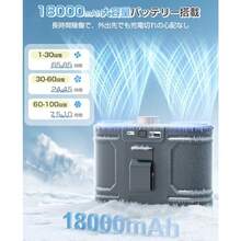 SUKITEN 腰掛け扇風機 4WAY 首掛け/手持ち/腰掛け/卓上 ベルトファン 12000mAh大容量 充電式 LEDディスプレイ ダブルファン 100段階風量 最大45時間連続稼働 超高速モーター 大風量 LED照明ライト 携帯扇風機 腰掛けファン 首掛けストラップ付 両面クリップ 花火大会/工事現場/アウトドア/屋外作業/旅行用 暑さ対策グッズ - ブラック - チェックする 4