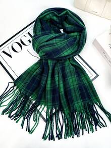Navy Green Plaid