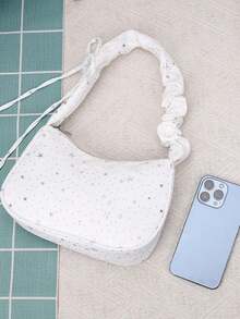 2026 New Large Capacity Personalized Casual Women's Bag Niche Design Underarm Bag Minimalist Shoulder Crossbody Bag - White - View 4