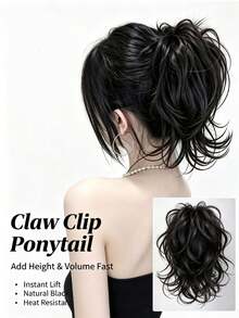 1pc Self-Wrapable Ponytail Hair Extension, High Crown Volume Hairpiece For Women, Invisible Hair Clip-In Hairpiece - Multicolor - View 5