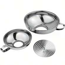 Stainless Steel Wide Mouth Funnel With Detachable Filter Screen, Home Kitchen Dispensing And Filling Funnel, Can Filter Juice, Oil, Jam, Large Diameter Design Convenient For Pouring Granular Ingredients, Compatible With Mason Jars, Glass Bottles And Various Containers, Stainless Steel Material Corrosion-Resistant, With Hanging Handle For Easy Storage, Detachable Filter Screen Can Filter Fruit Pulp And Impurities, Filling Sauces, Honey, Oil, Juice Without Spilling, Easy To Disassemble And Wash Without Residue, Practical Tool For Home Kitchen Dispensing, Pickling, Brewing, Juicing, Kitchen Liquid And Solid Dispensing And Filtering Auxiliary Cookware - Multicolor - View 14