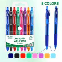 Classic Neutral Pen Set, 4/6/8/10 Colors Retractable Ballpoint Pens, 0.7mm Student Ballpoint Pens, Suitable For Manual Accounting, Hand Drawing, Note Taking, Back To School Essential Learning Stationery. - Gel Pen Set - View 18