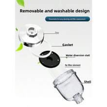 2 Shower Head Filters + 6 Filter Cartridges, This Shower Head Filter Features A Visual Transparent Window, Allowing You To Monitor The Filter Cartridge's Dirtiness Status And Replace It Timely. Extends The Lifespan Of Shower Accessories, A Practical Bathroom Water Purification Product - Multicolor - View 5