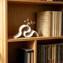 1pc Ribbon Shaped Vase, Ribbon Design, Dried Flower Rack, Nordic Style Desktop Decoration, Floral Ware, Home, Office, Living Room Decoration - A - View 3