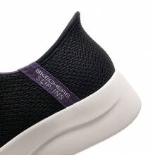 Skechers Women's Slip-Ins Hands-Free Slip-On Casual Walking Shoes Breathable Lightweight Cushioned Sneakers - Black - View 8