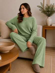 Women Two-Piece Outfits - Green - View 2