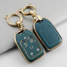 鑰匙遙控器保護套附鑰匙圈,適用於 Chevy、Chevrolet、Suburban、Tahoe、GMC、Yukon XL、Terrain、Acadia,防塵防摔高端時尚鑰匙包配件 - 貓眼扣 - 查看 15
