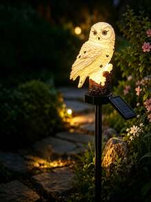 1pc Owl Shaped Solar Powered Ground Light, Wireless Outdoor Landscape Decorative Light, Suitable For Yard, Lawn, Porch, Garden Holiday Decoration - Multicolor - View 6