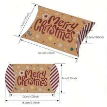12pcs,Christmas Cellophane Pillow Box Decoration, Suitable For Christmas Cartoon-Themed Home Decorations - View 2