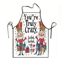 1pc Christmas Santa Claus, Christmas Bell, Christmas Snowflake, Christmas Reindeer, Christmas Tree, Christmas Snowman, Christmas Penguin, Christmas Cartoon Animal Pattern Chef Apron, Apron, Suitable For Home Decor And Kitchen Use. Made Of 100% Polyester Material, Designed As Sleeveless Style, Perfect For Home Kitchen, Outdoor BBQ Cooking. This Printed Apron Is Unisex, Machine Washable And Reusable, An Essential Kitchen Accessory - Multicolor - View 13
