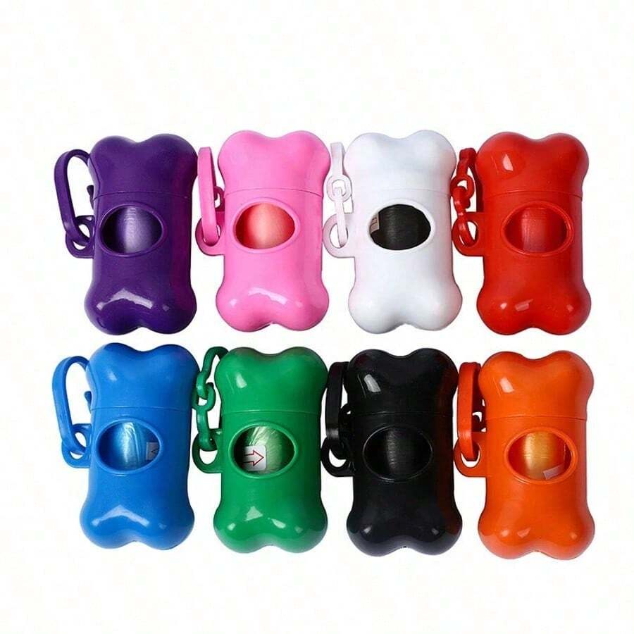 Durable Polypropylene Dog Poop Bags, Dispenser With Pull Strap, Portable Design For Convenient And Hygienic Use, Essential Cleaning Tool For Outdoor Dog Walking - Multicolor - View 1