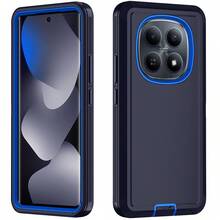军用级防震坚固耐用基础款防震防刮全包保护手机壳，耐用三合一保护套，兼容、Galaxy、荣耀等智能手机，礼品 - 深藍 - 查看 93