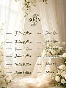 Personalized Wedding Ring Box, Includes Couple's Names, Wedding Date And Coordinates. Suitable For Wedding, Engagement Or Proposal, Perfect Prop For Wedding Photos And Ideal Gift, Velvet Interior - Multicolor - View 5