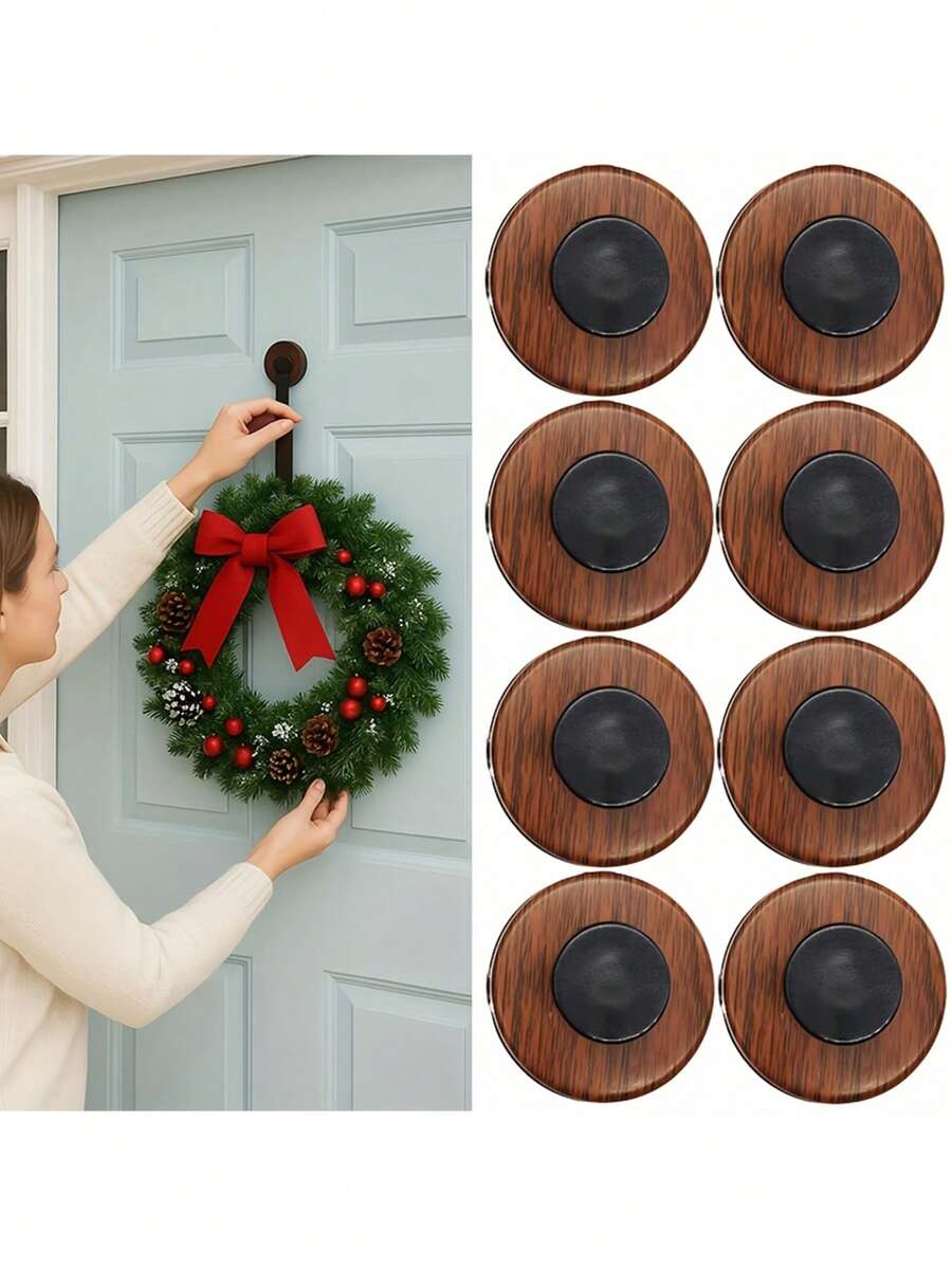 1/2/4pcs Multi-Purpose Suction Cup Hooks, Suitable For Front Door Wreaths, Glass, Windows And Smooth Surfaces, Ideal For Christmas, Thanksgiving, Halloween Decorations, Also For Kitchen, Bathroom, Entryway - Multicolor - View 1