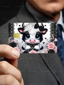 1pc Highland Cow Official Credit Card Sticker Privacy Protection Card Skin, Cute Pet Birthday Gift PVC Material Anti-Fingerprint Anti-Scratch Wear-Resistant Card Sleeve, Card Protector, Suitable For Men, Women, Couples, Chip Card, Bank Card, Credit Card, Transit Card, Student Campus Card Personalized DIY - Type a - View 7
