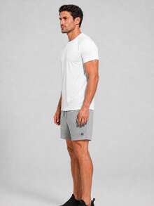 Camiseta Dry Fit Masculina Raglan Casual Lisa Premium Proteção UV Solar para Academia, Treino e Casual - Branco - Visão 3