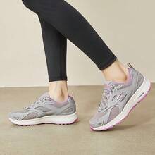 Skechers Women's GO RUN Breathable Mesh Cushioned Durable Non-Slip Running Shoes - Gray Purple - View 4