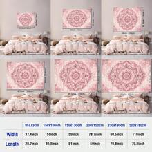 1pc Mandala Bohemian Print Tapestry, Modern Polyester Fiber Square Decorative Wall Hanging For Living Room And Bedroom Decor - Multicolor - View 4