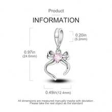 1Pc Simple Princess‑Vibe Bow Charm Pendant, 3 Colors To Choose, For Handmade Bracelet Necklace Keychain DIY Jewelry, Gift For Family Friends Lover - AC1001 - View 3