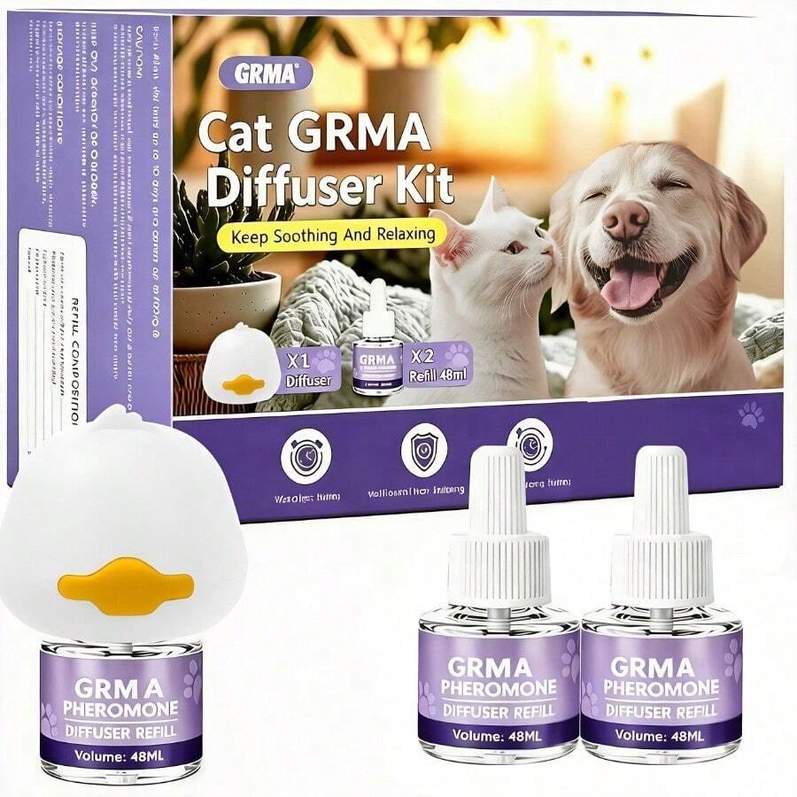 GRMA The Pet Stress Relief Aromatherapy Diffuser Set, Effectively Reduces Conflicts And Fights Among Pets. Designed For Use. - US A Type Plug(110-127V) - View 1