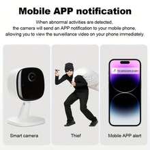 Kamera Alarm Penglihatan Malam Inframerah, Mendukung Interkom Audio Dua Arah, Penglihatan Malam Definisi Tinggi, Pemasangan Mudah, Rumah Pintar WiFi 2.4G, Pemantauan Jarak Jauh Melalui Ponsel, Pemantauan Keamanan Dalam Ruangan Rumah USB - MultiWarna - View 5