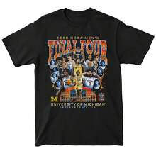 Breathable Cotton Sports T-Shirt For Men And Women Of The Michigan Wolverines, Final Four 2026 Basketball Team - Shape - View 1