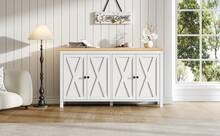Aparador Moderno Blanco 4 Cajones - Espacio de Almacenamiento Multifuncional MDF - Blanco - Ver 3