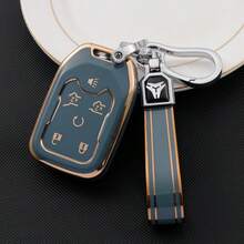 鑰匙遙控器保護套附鑰匙圈,適用於 Chevy、Chevrolet、Suburban、Tahoe、GMC、Yukon XL、Terrain、Acadia,防塵防摔高端時尚鑰匙包配件 - 單包 - 查看 7