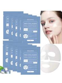 4pcsEELHOE BioCollagen Real Deep Moisturizing Mask Anti-Wrinkle Lifting Face Mask With Hydrolyze Collagen Soluble Collagen Sheet Mask - Multi-color - View 1