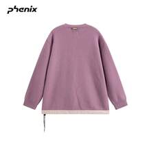 +Phenix 長袖 T-shirt 上衣，中性款美利奴羊毛，保暖透氣，圓領，純色針織衫 - 灰粉紅色 - 查看 5