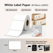 Marklife P50 Thermal Label Paper, White Transparent Round Self-Adhesive Stickers, Waterproof, Oil-Resistant, Scratch-Resistant, Suitable For P50 M220 M110 M120 Portable Printers - View 9