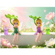 4pcs/1pc Resin Lotus Leaf Fairy Girl Decor, Car Dashboard Decoration, Fairy Statue, Lotus Fairy Figurine, Fairy Garden, Flower Pot, Garden Decor, Home Decor, Decorative Item, Birthday Desktop Cute Decor, Micro Landscape Decor, Holiday Decor, Cute Desktop Decor, DIY Fairy Potted Plant Mini Landscape Garden Handmade Decor Accessories, Suitable For Office, Car And Exquisite Decoration - A - View 8