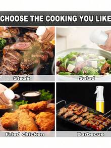 White/Black Plastic Modern Transparent Oil Spray Bottle With Brush, Kitchen Oil Sprayer, Suitable For Camping, BBQ, Salad, Baking, Cooking, Frying, Baking, Party, Kitchen Tools/BBQ Tools - Multiple Styles - View 10