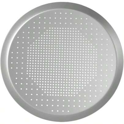 Bandeja Para Pizza De Aleación De Aluminio 8.26X8.26X0.51in Molde Antiadherente Para Horno Conducción De Calor Rápida Ideal Para Pizza Y Crepes 1 Pieza