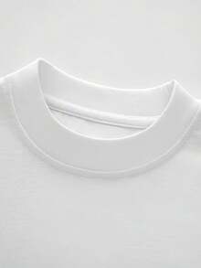 [Impresión a Doble Cara] Camiseta de Manga Corta Estampada - Dreamy, ¡La Elección Perfecta para la Moda de Primavera y Verano! (Sin lentejuelas) - Blanco - Ver 6