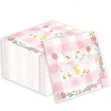 20/40/60pcs Goose Theme Party Napkins - One Silly Goose Birthday Party Decorations Disposable Paper Napkins For 1st Birthday BabyShower Decorations - Multicolor - View 2